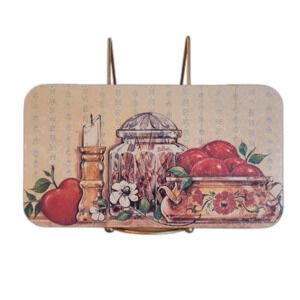 Vintage Tin Box Company 1983 Tin Country Farmhouse Apple Candles Cinnamon